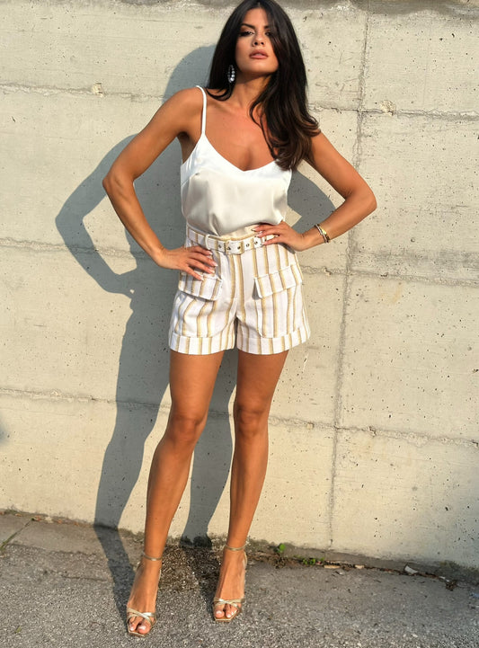PANTALONCINO SAFARI BIANCO