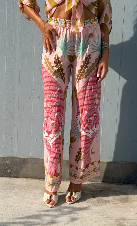 PANTALONI TIGRE ROSA
