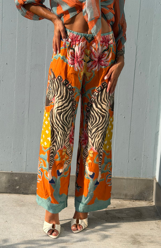 PANTALONI ARANCIO/ZEBRA