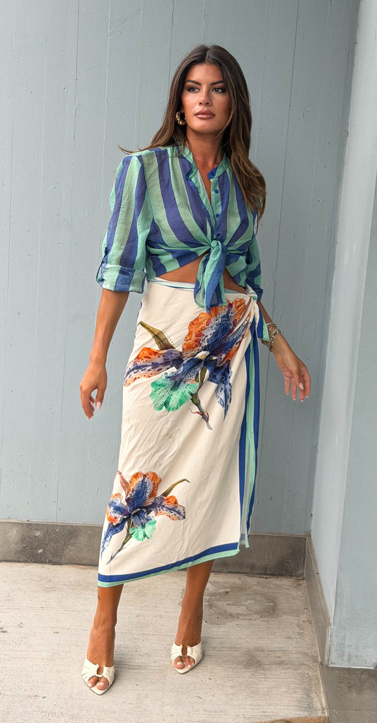 GONNA FIORI BLU