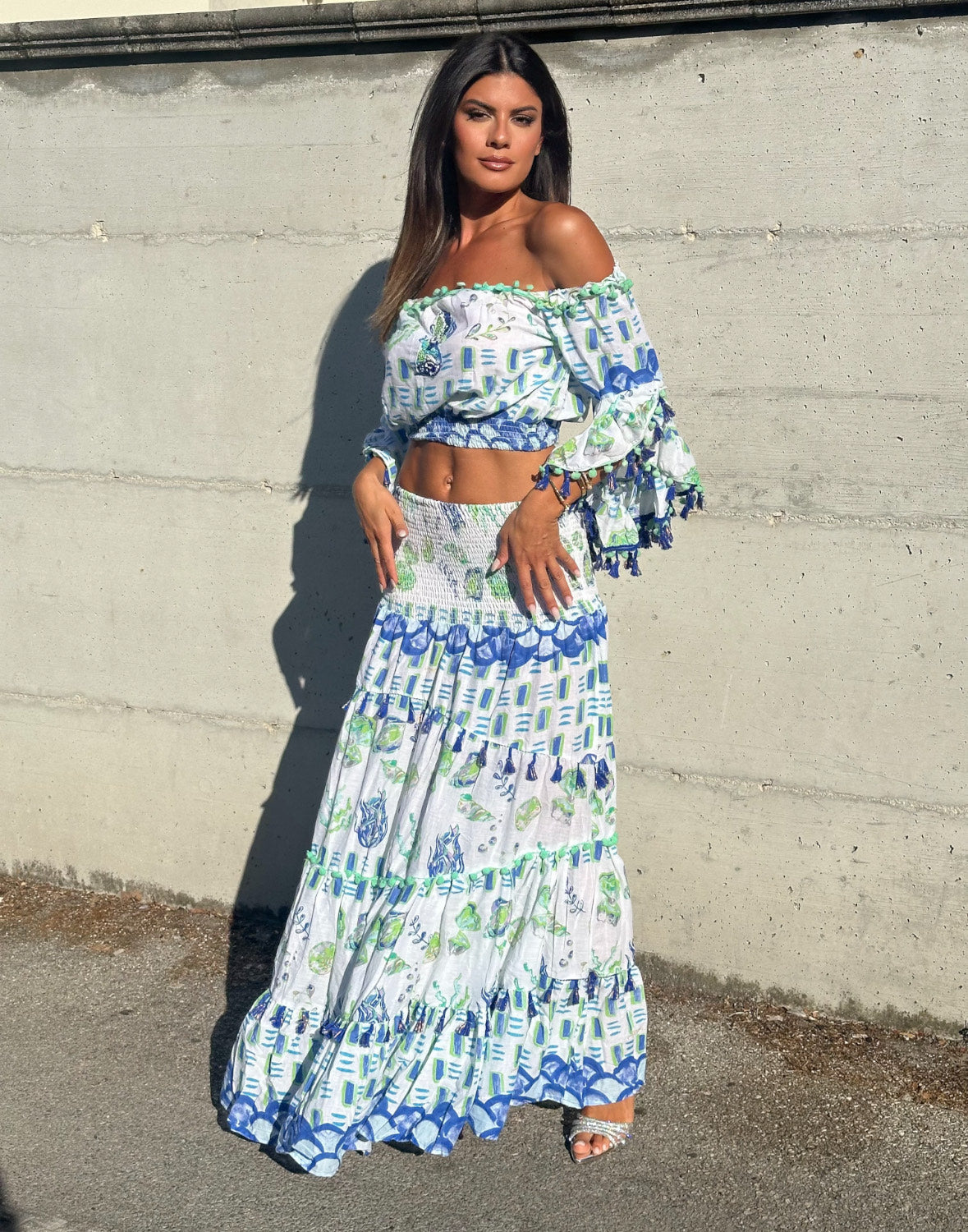 COORDINATO BLU/VERDE