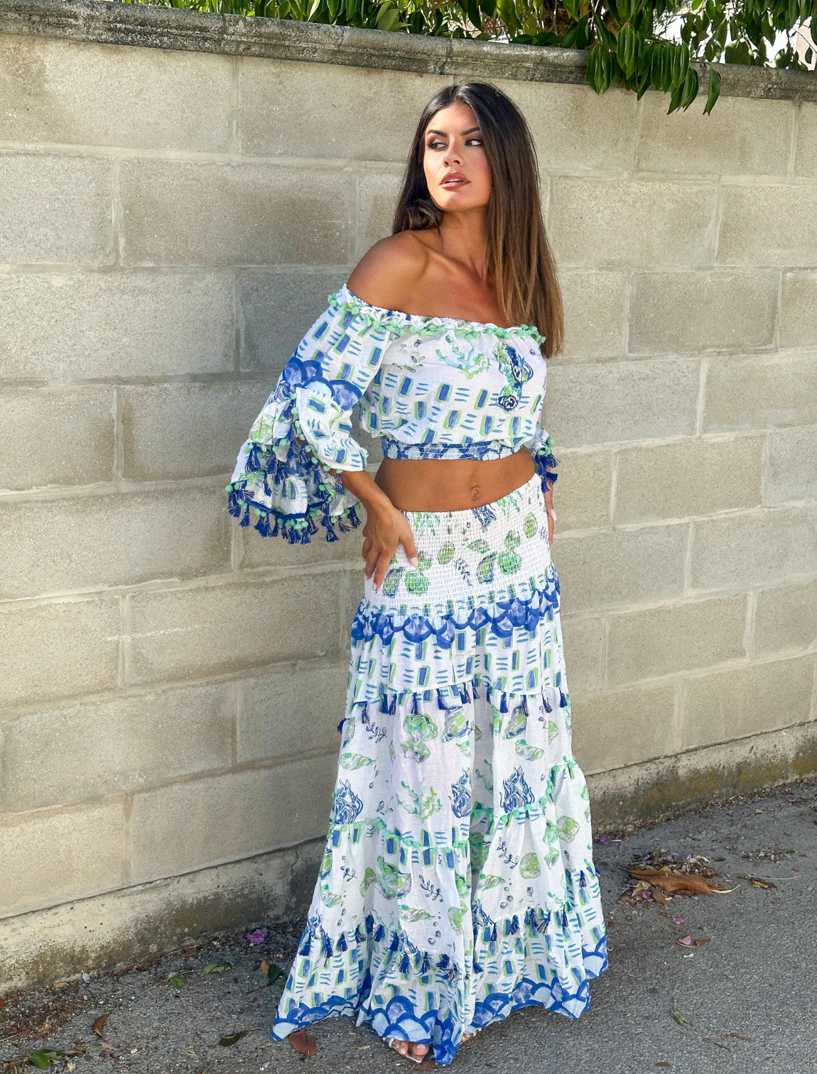 COORDINATO BLU/VERDE