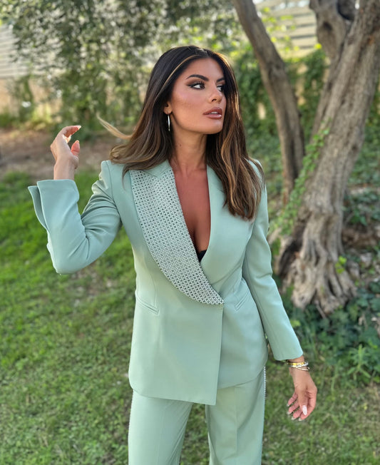 TAILLEUR STUDS VERDE SALVIA