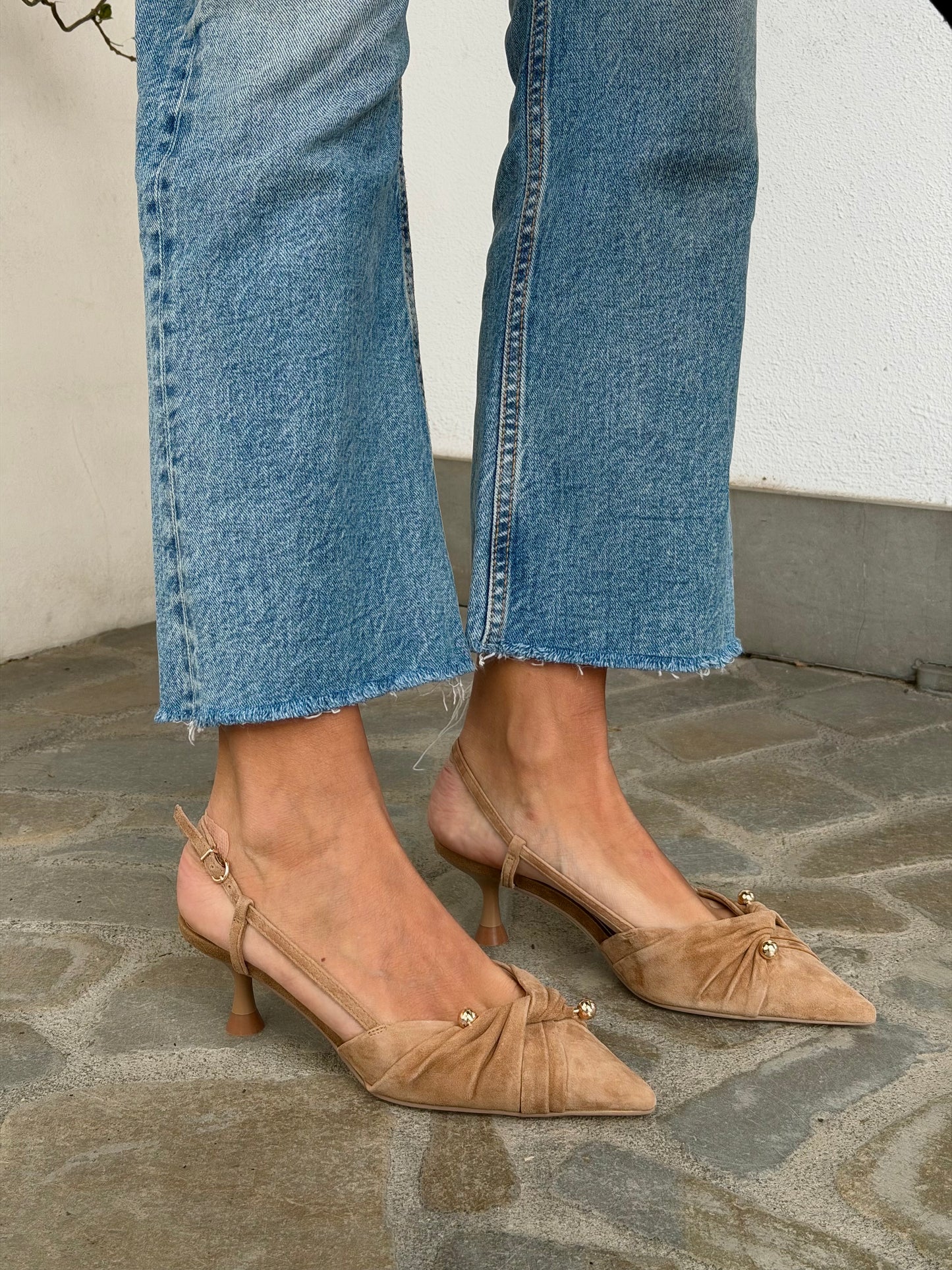 SLINGBACK GLOW CUOIO
