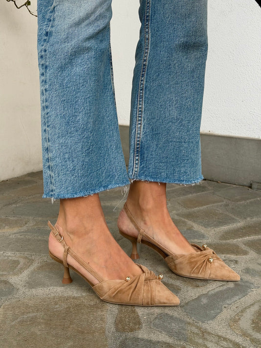 SLINGBACK GLOW CUOIO