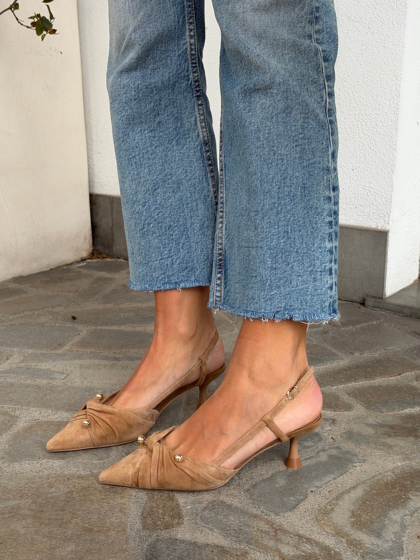 SLINGBACK GLOW CUOIO