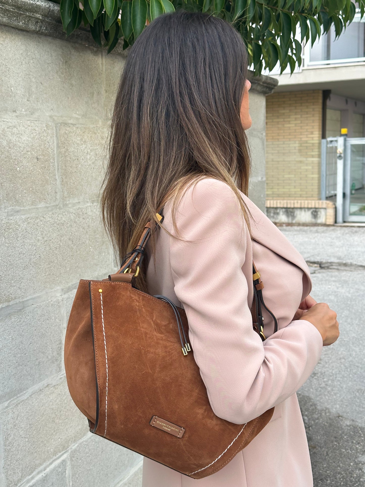 BORSA BLOOM CUOIO