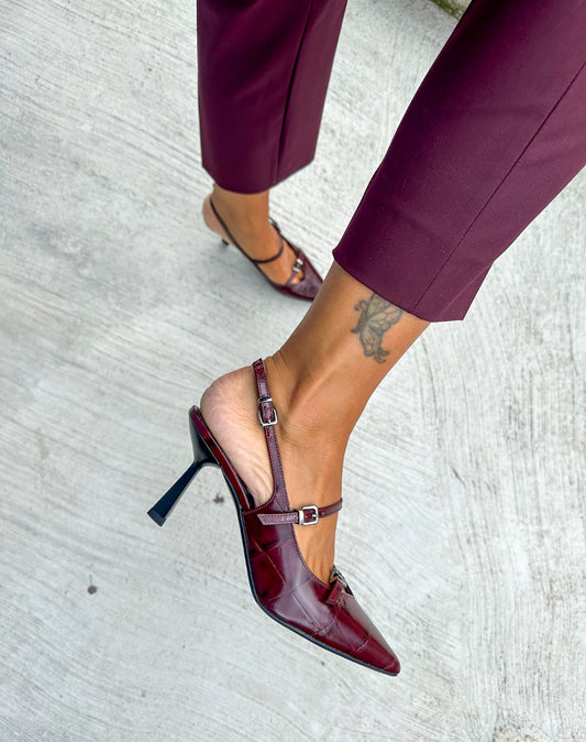 SLINGBACK IN COCCO BORDEAUX